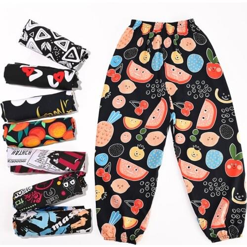 New Baby Girl Boy Pants Harlan Pants Fashion Trousers Summer Kids Pants Fruit Print Spring Summer Childrens Clothing 2-11Years