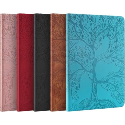 For iPad Mini Case Embossed PU Leather Card Slots Wallet Tablet Cover for Funda iPad Mini 5 4 3 2 1 Case Coque 7.9" +Stylus Pen