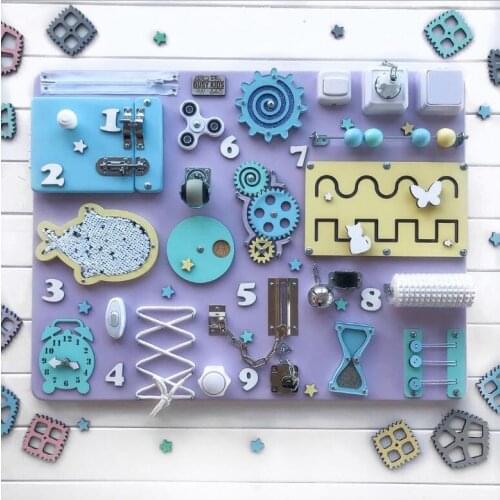 Children Busy Board DIY Toys Motor Skill Latch Lock Cognition Toy Games Parts Baby Montessori Sensory Activity Board Accessories