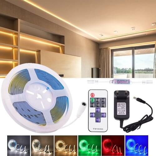 Dimmable COB LED Strip Light 320LEDs High Density Flexible FOB LED Ribbon Tape DC 5V RA90 LED Rope Backlight for Decoration