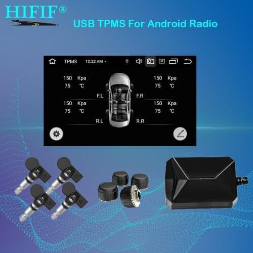 For Android USB TPMS Car Tire Pressure Monitoring System Car Tire Diagnostic-tool with Mini External Sensor