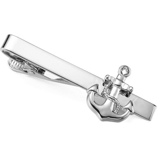 DY new stainless steel silverware anchor tie clip for high-end business suit fashion mens dress neck tie clip