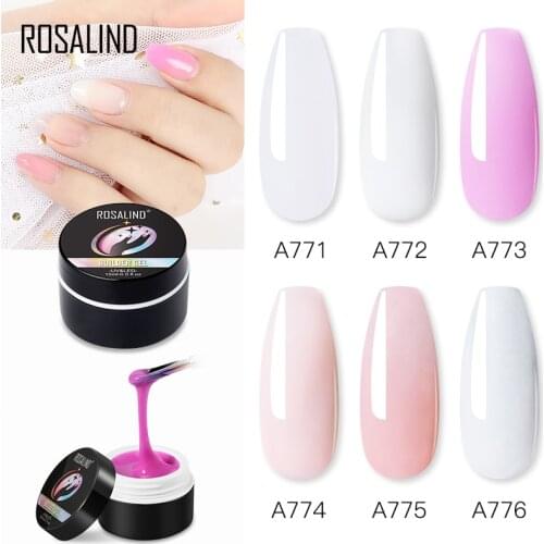 ROSALIND Builder Gel Nail Polish Clear Nail Gel Varnishes For Nail Art Designed Soak off Semi Permanent UV Lamp Extension Gel