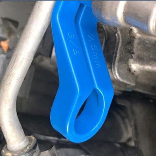 7 Pcs Car Air Condition Oil Pipe Disassembly Tool AC Fuel Line Dssconnect Tools Angled 1/4-7/8 Inch Hands Repair Set Universal