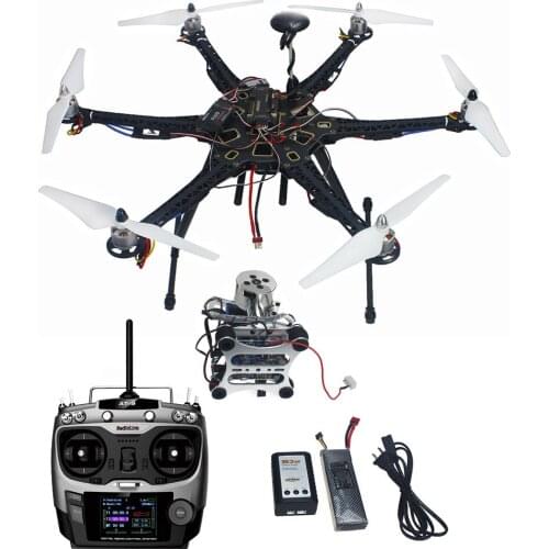 JMT Assembled HMF S550 F550 Upgrade RTF Kit with Landing Gear & APM 2.8 Flight Controller GPS Compass & Gimbal F08618-M
