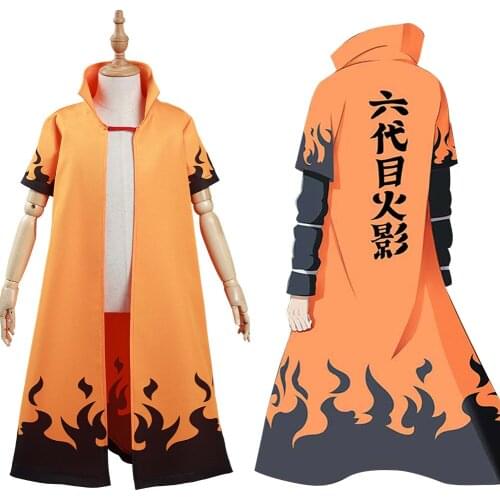 6th Hokage Hatake Kakashi Cosplay Costume Kids Cloak Coat Halloween Carnival Suit