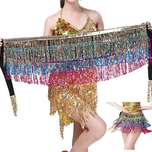 Fashion Sexy Belly Dance Hip Scraf Stage Performance Latin Dance Clothes Belly Dance Training Costumes