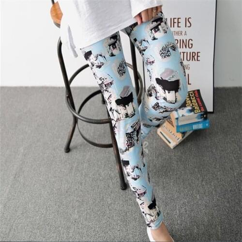 2019 fashion printing ladies leggings pants Slim Stretch Leggings Fashion Casual Leggings Spring and Autumn Elasticity Leggings