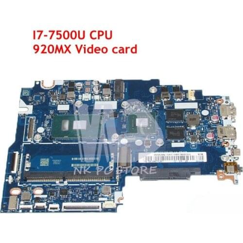 NOKOTION For Lenovo ideapad 320S Laptop Motherboard CIUYA YB SA SB SD LA-E541P MAIN BOARD SR341 i7-7500U CPU 920MX 2GB