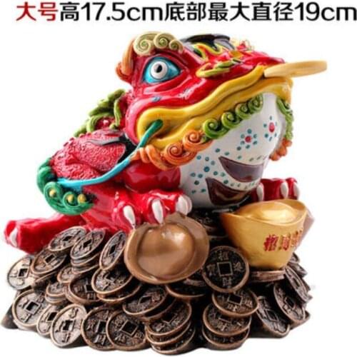 Mossy lovely Jiaozhi pottery large gold toad zhaocaijinbao opened wangpu home crafts feng shui furnishings toys