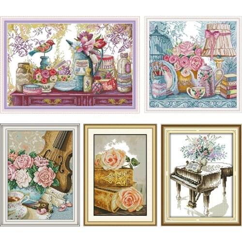 Cross Stitch Kits Wedding Supplies Embroidery Needlework Fabric Stamped Patterns Counted 11CT 14CT Printed Decor Thread Handmade