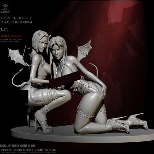 H75mm 1/24 Resin model kits figure colorless and self-assembled TD-2645