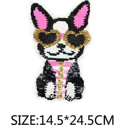 1Pcs New Dog sequins embroidery cloth paste Clothes coat Accessories adhesive patch stickers sweater repair subsidies Chapter