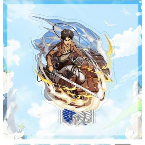 New Anime Attack on Titan Eren Jaeger Mikasa Rival Ackerman Armin Arlert Acrylic Figure Stand Model Plate Desktop Decor Cosplay
