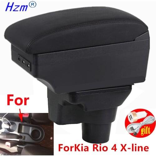 For Kia Rio 4 armrest box Kia Rio 4 X-line 2017 2018 2019 2020 car armrest box accessories interior Storage box Retrofit parts