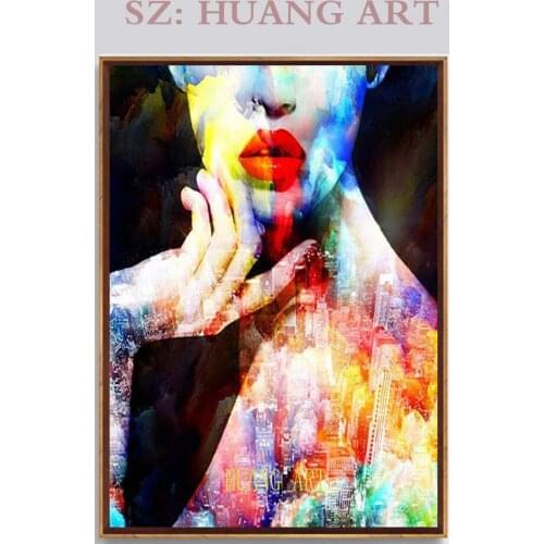Sexy woman bedroom decoration wall art canvas painting abstract posters and painting decor living room background portrait pain