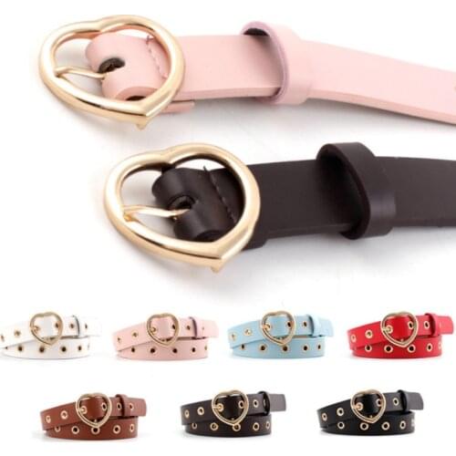2021 New Female Leather Belt Women Metal Buckle Stylish Ladies Vintage Heart Buckle Leisure Leather Belt Trouser Accessories