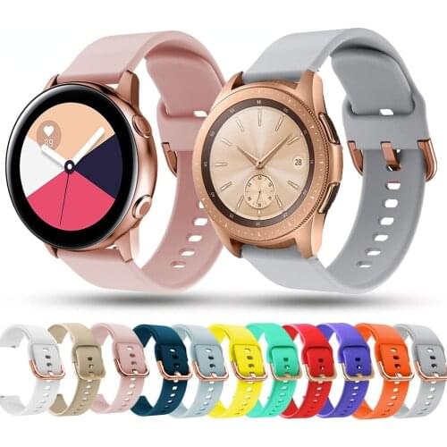 Silicone strap for Huawei watch GT2 Amazfit GTR Actice 2 comfortable rose gold Buckle for 22mm 20mm Samsung galaxy watch 3 band