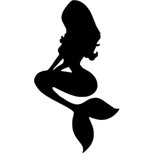 Mermaid Body Scratches Stickers Car Stickers Affixed to The Door Funny Car Styling Decal Stickers Accessories Black/silver Oem