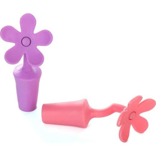 Three in a bag! new silicone wine stopper flower bottle stopper bottle stopper red wine stopper silicone stopper wine stopper