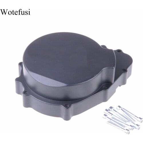 Wotefusi New Motor Black Stator Engine Covers For Kawasaki ZX6R 636 03-04 2003-2004 [MT12]