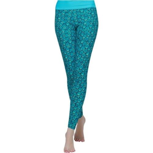 Sun Protective Women Swim Tights Full Leg yoga Swimwear Fish Leggings for Scuba Swim Mermaid Scales Printed Yoga Snorkeling 2017