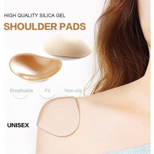 1Pair Naturally Soft Anti-Slip Shoulder Pads Silicone Shoulder Anti Slip Shoulder Enhancer Clothing Dress Sewing Accessories