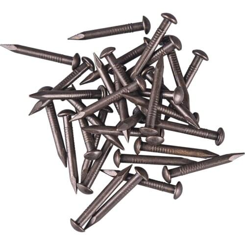 26X2.8MM Chinese Archaize Round Head Antique Bronze Wooden Nails for Furniture DIY Decorative Boxes 50pcs