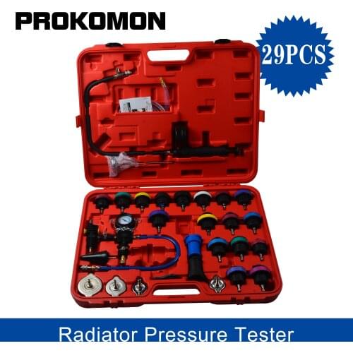 28Pcs Universal Radiator Pressure Tester Vacuum Type Cooling System Test Detector Set Testeur Refroidissement