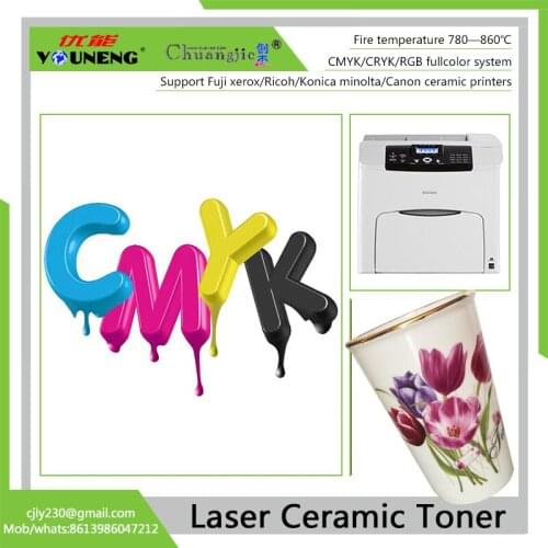 800 degree high temperature color ceramic toner powder Compatible For Ricoh and Xerox model vitrotype Print