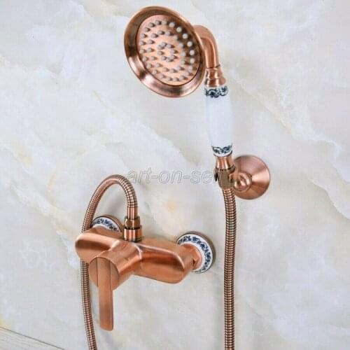 Bathroom Accessories Shower Hand Shower Surface Plated Copper Wall-mounted Bathroom Shoewr Faucet