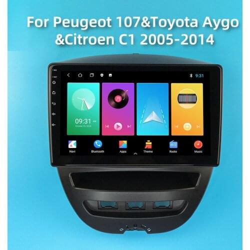 For Peugeot 107 Toyota Aygo Citroen C1 2005-2014 10.1 Inch Screen Android Car Stereo Radio Bluetooth Car Multimedia Video Player