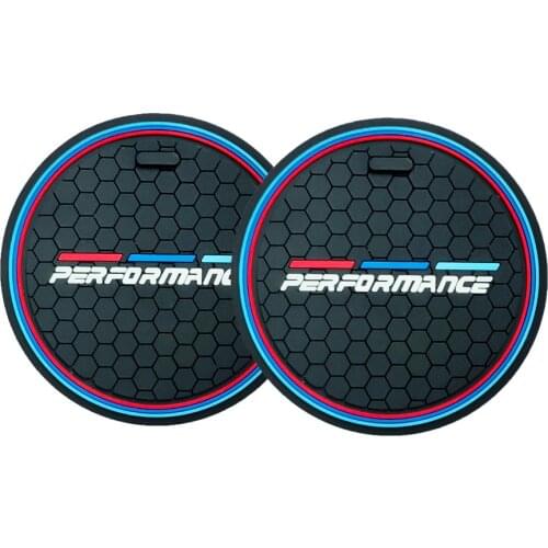 2Pcs Anti-Slip Cup Mat For BMW F10 F11 F07 E60 F01 G11 F25 G01 G26 F15 G05 F16 F15 E70 E82 E90 E92 M Car Coasters