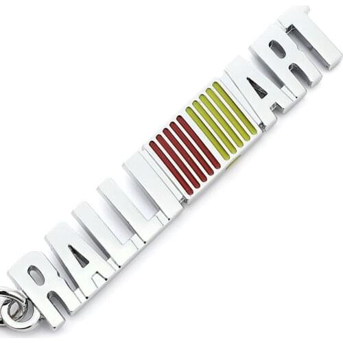 Car Keychain Metal Keyring for RALLIART Logo Key Chain JDM Racing Emblem for Mitsubishi Lancer 9 10 Asx Outlander Pajero L200
