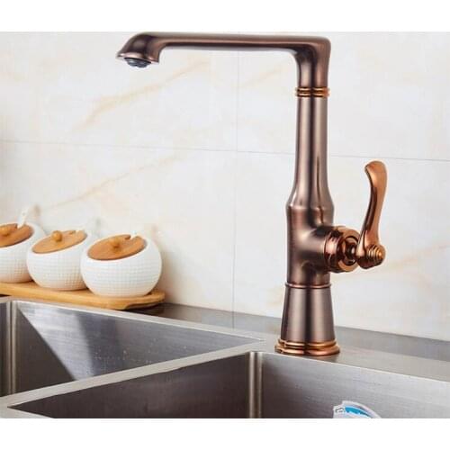 Kitchen faucet Rome bronze water tap cold and hot Sink faucet Vegetable washing basin sink mixer 360 degree rotating faucet