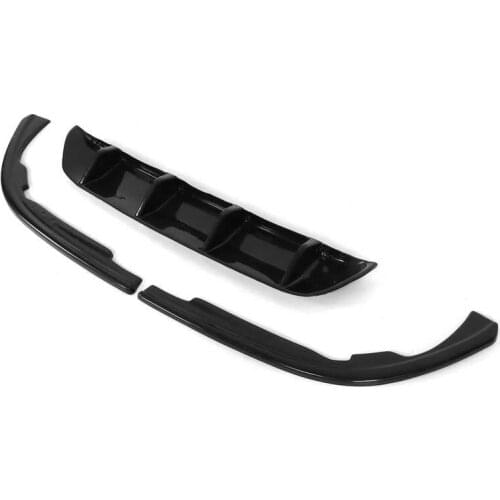Rear Bumper Lip Gloss Black for Maxton Style Rear Bumper Diffuser Extension With Side Splitters Replacement for B8 2015-2019