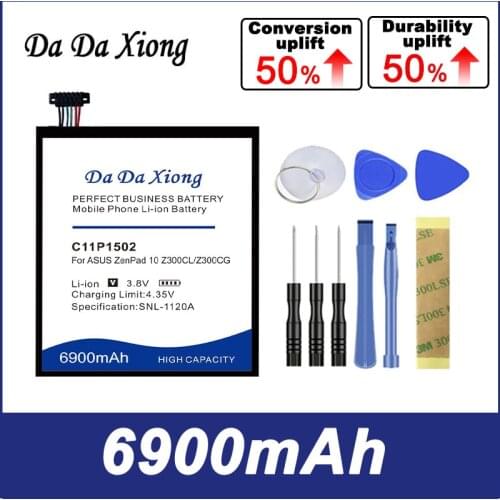 DaDaXiong 0 Cycle C11P1502 6050mAh Battery for ASUS ZenPad 10 Z300C Z300CL Z300CG Z300M P023 P01T 10.1 Free tools+Sticker