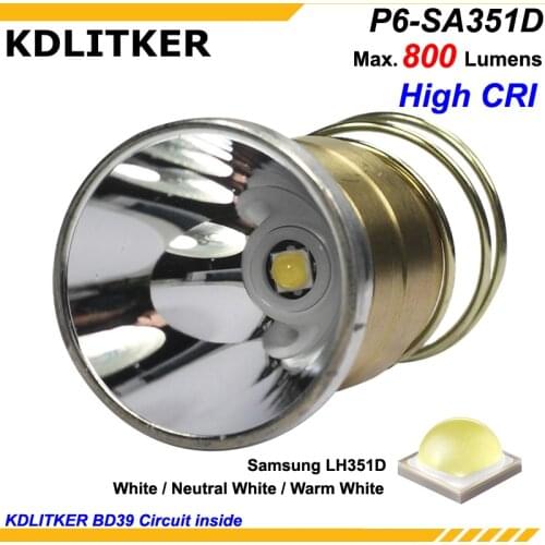 KDLITKER P6-SA351D Samsung LH351D 800 Lumens 3V - 9V P60 Drop-in (Dia. 26.5mm)
