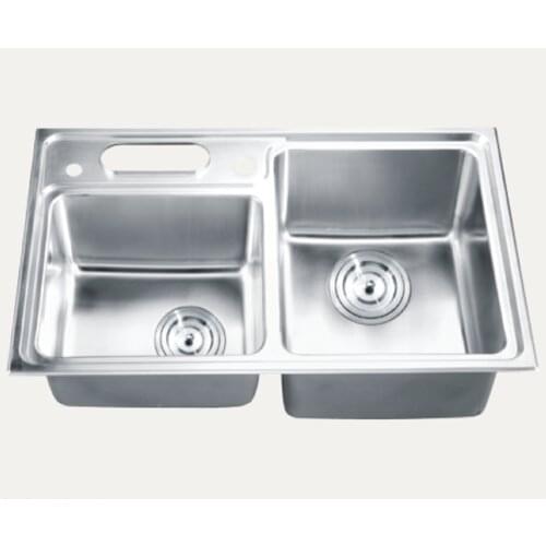 Stainless Steel Kitchen Sink Slot Dish Basin Kitchen Sink Drain Basket And Drain Pip Rectangular CH381
