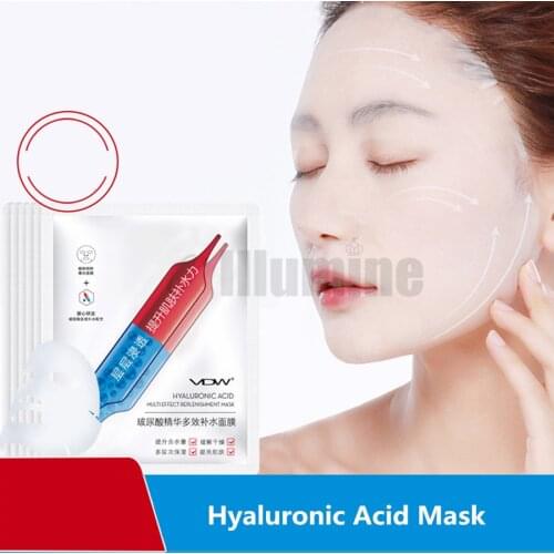 Hyaluronic Acid Mask Sheet Anti Aging Wrinkles Firming Moisturizes Contracts Pores Cleanser Men Women