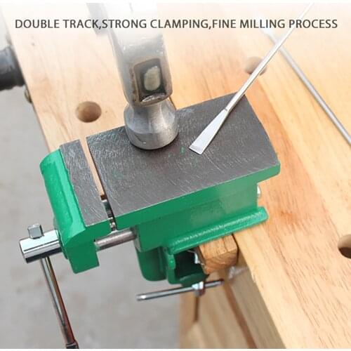 Multifunctional Jewelers Hobby Clamp On Table Bench Vise Mini Hand Tool Vice Clamp-On Bench Vise with Large Anvil