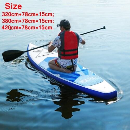 Inflatable Stand Up Paddle Board Surfboard with Accessory Carry Bag Inflatable Board Non-slip Deck Paddle Board 3.2M/3.8M/4.2M
