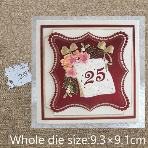 New Design Craft Metal Cutting Die die cuts flower Christmas calendar scrapbooking Album Paper Card Craft Embossing die cuts