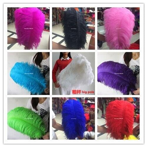 Wholesale natural ostrich feather hard pole 50pcs / ostrich feathers 65-70 cm / 26-28 "wedding birthday Christmas decor