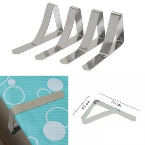 Useful Stainless Steel Tablecloth Clips Tables Cloth Clamps Holder Home Wedding Party Picnic Wedding Desk Cloth Clips