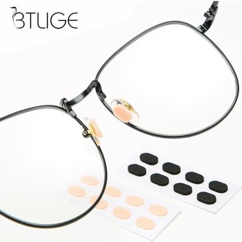 4pairs Self-adhesive Non-slip Sponge Nose Pad Myopia Glasses Nose Pad Decompression No Indentation Nasal Bridge Heightening