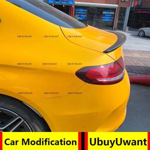 For Mercedes-Benz W205 C-class COUPE 2-DOORS 2015-2019 Spoiler ABS Material Primer Color Car Rear Trunk Wing Spoiler