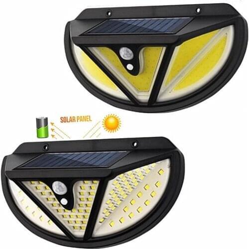 LED Solar Light Outdoor Solar Wall Lamp with Motion Sensor Solar LED Light Waterproof Sunlight Powered for Garden Decoration