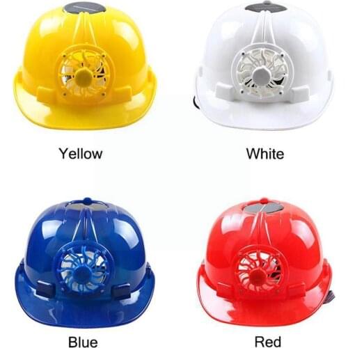 Safety Helmet With Fan Sun Helmet Adjustable Waterproof Ventilated Tools For Construction Suitable Helmet Type Outdoor Work F4G7