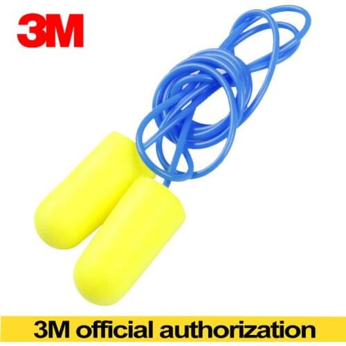 10Pcs 3M 311-1250 E-A-R Push-Ins Corded Noise Reduction Earplugs 33dB Highest NRR Comfortable Ear Plugs Work Travel Foam Earplug